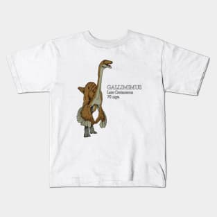 Realistic drawing of Gallimimus Kids T-Shirt